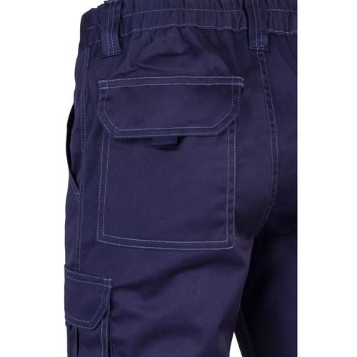 blue VL LUGH. Pantalón elástico multibolsillos (240g/m²) en algodón (46%), EME (38%) y poliéster (16%)
