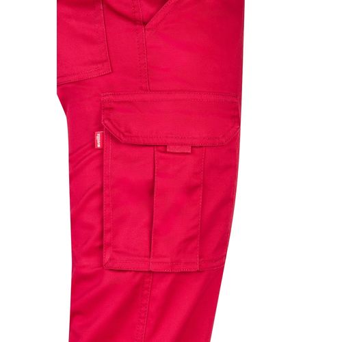 red VL LUGH. Pantalón elástico multibolsillos (240g/m²) en algodón (46%), EME (38%) y poliéster (16%)