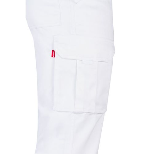 white VL LUGH. Pantalón elástico multibolsillos (240g/m²) en algodón (46%), EME (38%) y poliéster (16%)