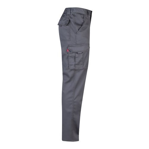 gray VL LUGH. Pantalón elástico multibolsillos (240g/m²) en algodón (46%), EME (38%) y poliéster (16%)