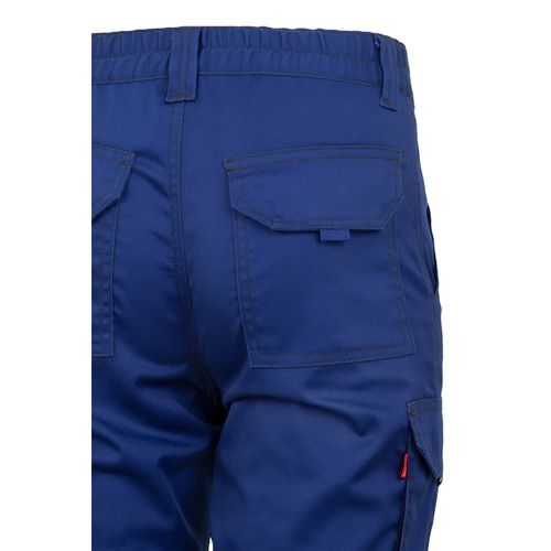 azulón VL LUGH. Pantalón elástico multibolsillos (240g/m²) en algodón (46%), EME (38%) y poliéster (16%)