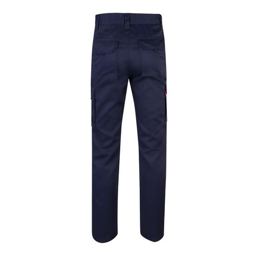 azul marino VL LUGH. Pantalón elástico multibolsillos (240g/m²) en algodón (46%), EME (38%) y poliéster (16%)
