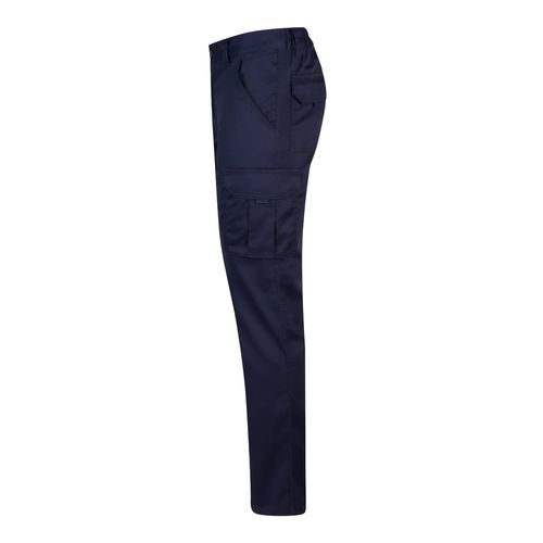 azul marino VL LUGH. Pantalón elástico multibolsillos (240g/m²) en algodón (46%), EME (38%) y poliéster (16%)