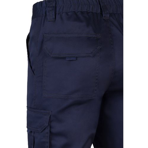 azul marino VL LUGH. Pantalón elástico multibolsillos (240g/m²) en algodón (46%), EME (38%) y poliéster (16%)