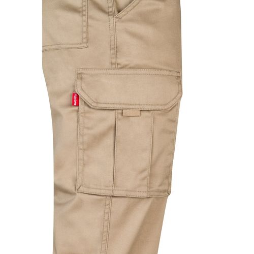 VL LUGH. Pantalón elástico multibolsillos (240g/m²) en algodón (46%), EME (38%) y poliéster (16%)