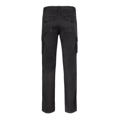 VL LUGH. Pantalón elástico multibolsillos (240g/m²) en algodón (46%), EME (38%) y poliéster (16%)