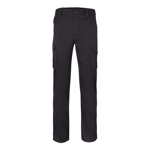 VL LUGH. Pantalón elástico multibolsillos (240g/m²) en algodón (46%), EME (38%) y poliéster (16%)