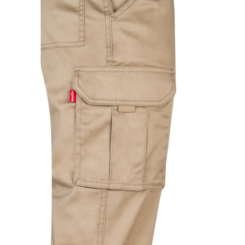 VL LUGH. Pantalón elástico multibolsillos (240g/m²) en algodón (46%), EME (38%) y poliéster (16%)