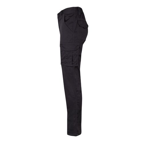 black VL LUGH. Pantalón elástico multibolsillos (240g/m²) en algodón (46%), EME (38%) y poliéster (16%)