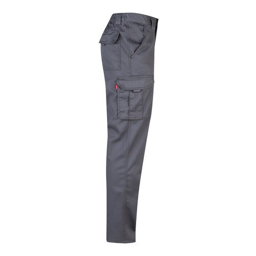 VL LUGH. Pantalón elástico multibolsillos (240g/m²) en algodón (46%), EME (38%) y poliéster (16%)