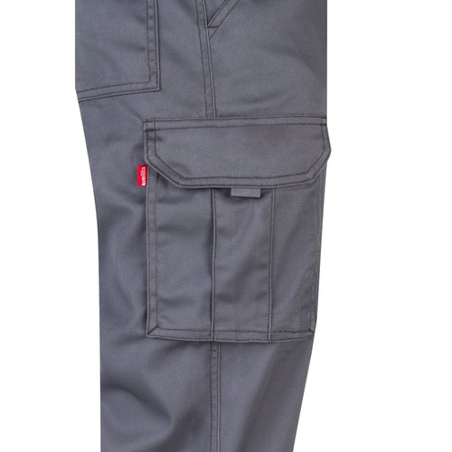 VL LUGH. Pantalón elástico multibolsillos (240g/m²) en algodón (46%), EME (38%) y poliéster (16%)