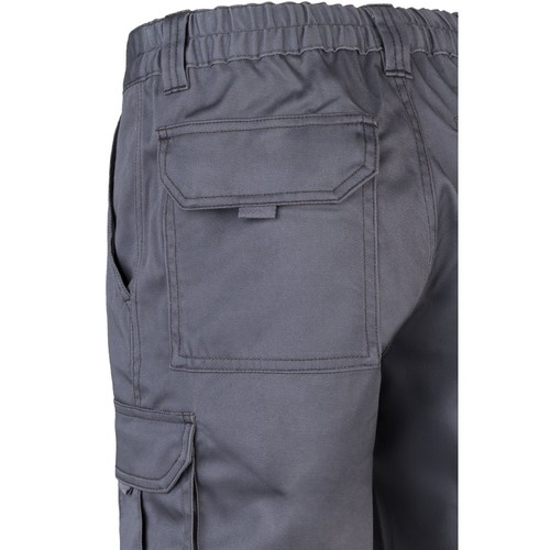 VL LUGH. Pantalón elástico multibolsillos (240g/m²) en algodón (46%), EME (38%) y poliéster (16%)