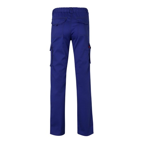 azulón VL LUGH. Pantalón elástico multibolsillos (240g/m²) en algodón (46%), EME (38%) y poliéster (16%)