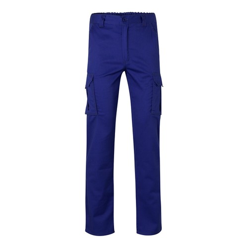 azulón VL LUGH. Pantalón elástico multibolsillos (240g/m²) en algodón (46%), EME (38%) y poliéster (16%)