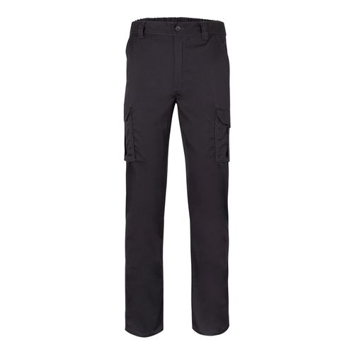 black VL LUGH. Pantalón elástico multibolsillos (240g/m²) en algodón (46%), EME (38%) y poliéster (16%)