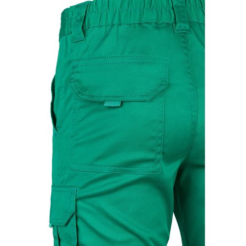 green VL LUGH. Pantalón elástico multibolsillos (240g/m²) en algodón (46%), EME (38%) y poliéster (16%)