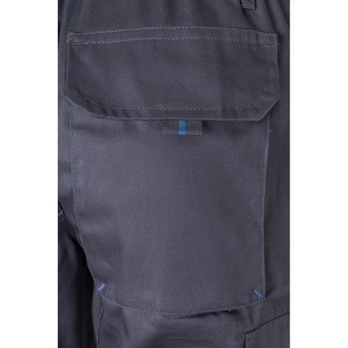 VL HYPNOS. Pantalón de sarga multibolsillos bicolor (200g/m²), en algodón (35%) y poliéster (65%)