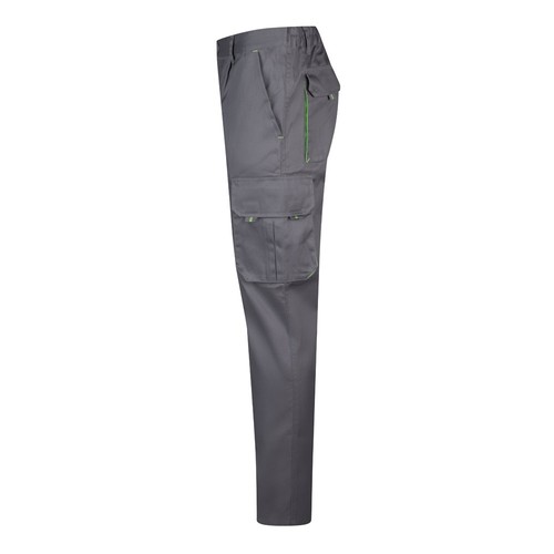 VL HYPNOS. Pantalón de sarga multibolsillos bicolor (200g/m²), en algodón (35%) y poliéster (65%)