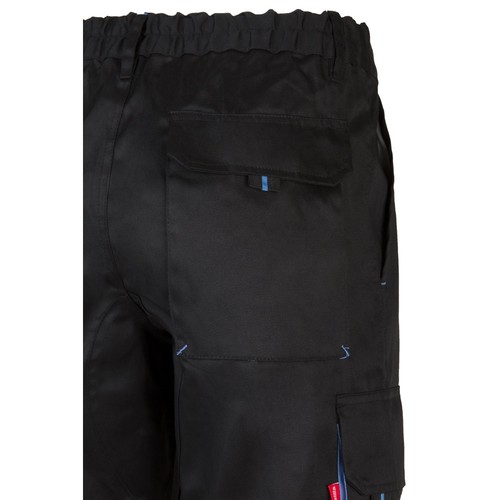 VL HYPNOS. Pantalón de sarga multibolsillos bicolor (200g/m²), en algodón (35%) y poliéster (65%)