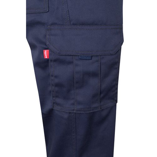azul marino VL PAN. Pantalón elástico multibolsillos (290g/m²), en algodón (46%), EME (38%) y poliéster (16%)