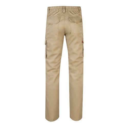 luz natural VL PAN. Pantalón elástico multibolsillos (290g/m²), en algodón (46%), EME (38%) y poliéster (16%)