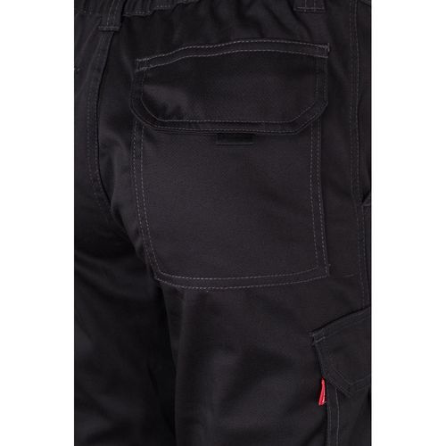 black VL PAN. Pantalón elástico multibolsillos (290g/m²), en algodón (46%), EME (38%) y poliéster (16%)