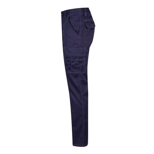 blue VL PAN. Pantalón elástico multibolsillos (290g/m²), en algodón (46%), EME (38%) y poliéster (16%)