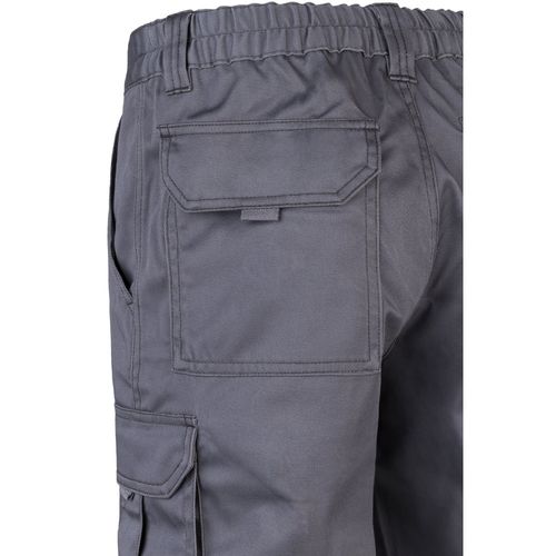 gray VL PAN. Pantalón elástico multibolsillos (290g/m²), en algodón (46%), EME (38%) y poliéster (16%)