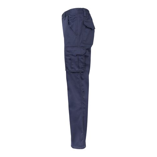 azul marino VL PAN. Pantalón elástico multibolsillos (290g/m²), en algodón (46%), EME (38%) y poliéster (16%)