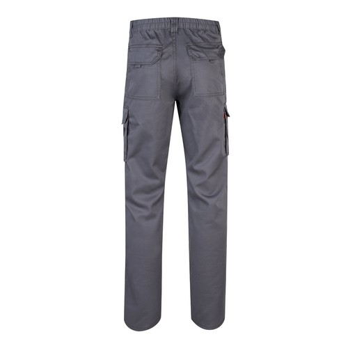 gray VL PAN. Pantalón elástico multibolsillos (290g/m²), en algodón (46%), EME (38%) y poliéster (16%)