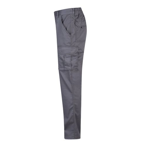 gray VL PAN. Pantalón elástico multibolsillos (290g/m²), en algodón (46%), EME (38%) y poliéster (16%)