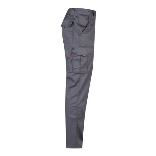 gray VL PAN. Pantalón elástico multibolsillos (290g/m²), en algodón (46%), EME (38%) y poliéster (16%)