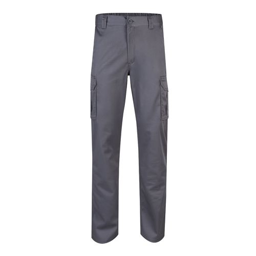 gray VL PAN. Pantalón elástico multibolsillos (290g/m²), en algodón (46%), EME (38%) y poliéster (16%)
