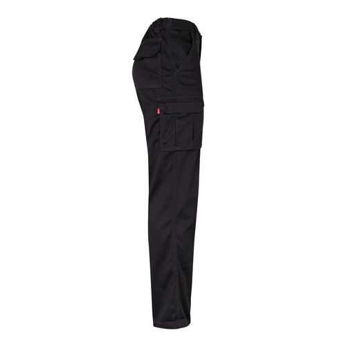 black VL PAN. Pantalón elástico multibolsillos (290g/m²), en algodón (46%), EME (38%) y poliéster (16%)