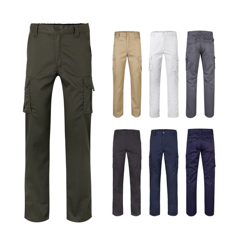 VL PAN. Pantalón elástico multibolsillos (290g/m²), en algodón (46%), EME (38%) y poliéster (16%)