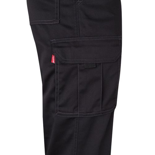 black VL PAN. Pantalón elástico multibolsillos (290g/m²), en algodón (46%), EME (38%) y poliéster (16%)