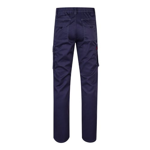 blue VL PAN. Pantalón elástico multibolsillos (290g/m²), en algodón (46%), EME (38%) y poliéster (16%)