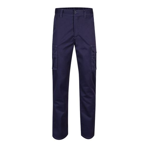 blue VL PAN. Pantalón elástico multibolsillos (290g/m²), en algodón (46%), EME (38%) y poliéster (16%)