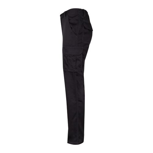 black VL PAN. Pantalón elástico multibolsillos (290g/m²), en algodón (46%), EME (38%) y poliéster (16%)