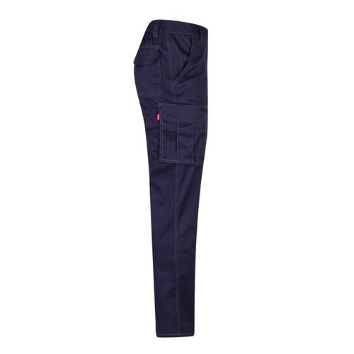 blue VL PAN. Pantalón elástico multibolsillos (290g/m²), en algodón (46%), EME (38%) y poliéster (16%)