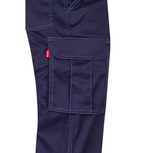 blue VL PAN. Pantalón elástico multibolsillos (290g/m²), en algodón (46%), EME (38%) y poliéster (16%)