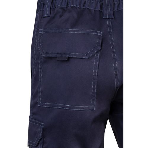 VL HEBE. Bermudas elásticas multibolsillos (240g/m²), en algodón (46%), EME (38%) y poliéster (16%)