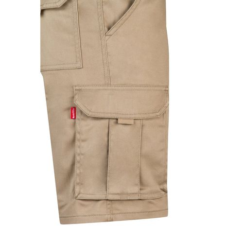 VL HEBE. Bermudas elásticas multibolsillos (240g/m²), en algodón (46%), EME (38%) y poliéster (16%)