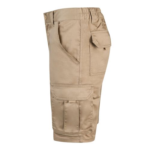 VL HEBE. Bermudas elásticas multibolsillos (240g/m²), en algodón (46%), EME (38%) y poliéster (16%)