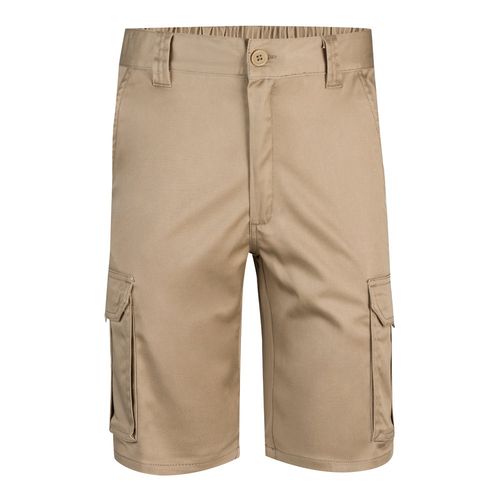 VL HEBE. Bermudas elásticas multibolsillos (240g/m²), en algodón (46%), EME (38%) y poliéster (16%)