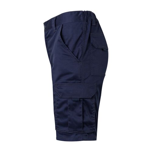 azul marino VL HEBE. Bermudas elásticas multibolsillos (240g/m²), en algodón (46%), EME (38%) y poliéster (16%)