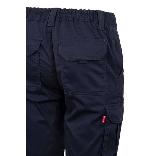 VL HEBE. Bermudas elásticas multibolsillos (240g/m²), en algodón (46%), EME (38%) y poliéster (16%)
