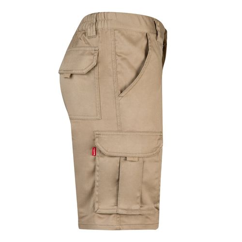 VL HEBE. Bermudas elásticas multibolsillos (240g/m²), en algodón (46%), EME (38%) y poliéster (16%)