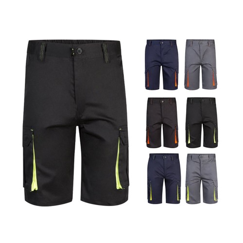 VL HEMERA. Bermudas elásticas bicolor y multibolsillos (240 g/m²), en algodón (46%), EME (38%) y poliéster (16%), Merchandising, artículos personalizados para tu promoción de marca