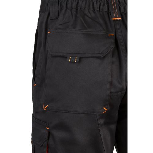 VL HEMERA. Bermudas elásticas bicolor y multibolsillos (240 g/m²), en algodón (46%), EME (38%) y poliéster (16%)